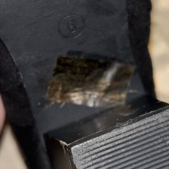 Rue 21 Black Faux Suede Side Zipped Ankle Heeled Punk Rock Booties Size 6 - Picture 8 of 8